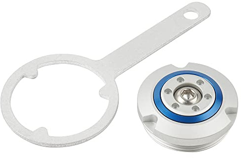 NICECNC Motorrad-Motorstopfen Tankdeckel Ölfüller Compatible with BMW R 1250 GS/ADV 2019–2022, R1200 GS LC 2013–2018, R1200 GS ADV LC 2014–2018, Silberblau