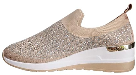 SHOBDW Zapatillas De Deporte Mujer con Y Cuña para Malla Transpirables Invierno Deportivos Bambas Blancas Mulher Deportivas Niño Verano Comodas Casa Sin Cordones Negras Cerradas Casual Deportes
