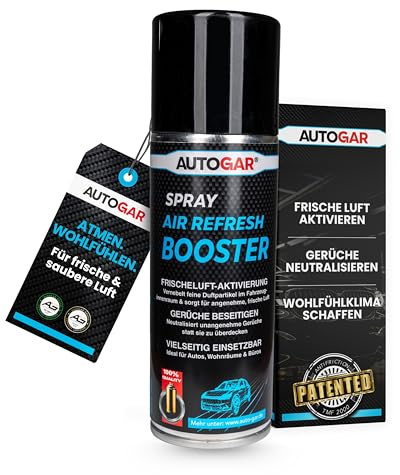 AUTOGAR® Air Refresh Booster Spray 200ml – Neutralisiert Gerüche im Auto, Camper & Haushalt – Frische Innenraumluft für Lüftung & Klimaanlage – Einfache Anwendung & saubere Luft in Sekunden