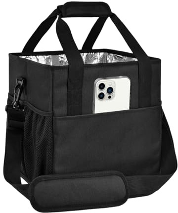Cup Carriers for Drinks Multi-Pocket with Adjustable Dividers Shoulder