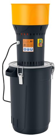 Getreidemühle Elektrisch 1000W 25L Schrotmühle mit 5 Siebgrößen und Abnehmbare Einfüllöffnung, 19000r/min, Zerkleinerer für Kräuter Getreide Gewürze, 25.5x25.5x84.5cm