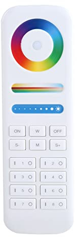 Cocoarm Milight Telecomando Wireless 2.4G Dimmer Luce LED Controllo CCT RGB a 8 Zone con Regolazione della Saturazione della luminosità Portata 30 M per Lampadine a LED Strisce Luminose