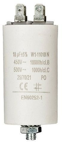 CABLEPELADO Condensatore di avviamento per motore elettrico | Condensatore permanente | monofase | 4 terminali | Adatto per pompe, compressori, lavatrici, macchine ad aria | 450 VAC | 18,0 uF.