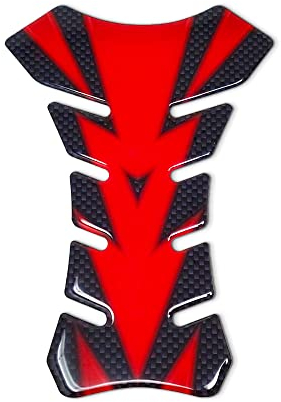 Paraserbatoio Tank Pad Adesivo 3D per Moto Colors Rosso, 13 x 19 cm