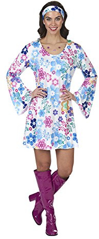 Andrea Moden Hippie Kostüm Lovely für Damen - Weiß Bunt Gr. 36 38