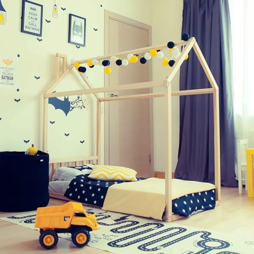 Sweet Home from Wood Montessori Hausbett (Natur) Hausbett Montessori Bodenbett Hausbett Hausbett