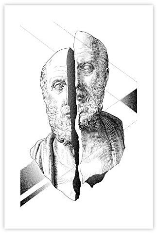 murando Poster XXL Sokrates 60x90 cm Bilder Kunstdruck Plakat Wandbild Print Kunstposter Wandposter Wandbild Wohnung Wanddeko Design Skulptur h-A-0095-ao-a