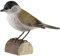 WILDLIFEGARDEN Wildlife Garden WG436 DecoBird Mönchsgrasmücke - Handgeschnitzter Dekorative Vogel aus Holz - Kleine Europäische Vögel