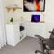 Vida Designs Longton Adjustable, L-Shaped Computer Desk with Shelves, Drawer and Door, Home Office PC/Laptop Table, Gaming Study Workstation, Furniture, White
