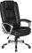 byLIVING Chefsessel DEREK-XXL / Bezug Kunstleder schwarz/ Federkernpolsterung / Fußkreuz silber / Wippmechanik/ Sicherheitsklemmschutz/ gebremste Sicherheitsrollen, B 64, H 115,5-125, T 72,5