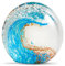 EUSTUMA Figurines en Verre Boule océan Vagues, Boule de Verre Presse-Papier, décor à la Maison à Collectionner, décor d'aquarium, Amants de Bureau décor océan