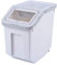 Uotyle 10KG Plastic Food Storage Container Box with Lid & Wheels – Large Airtight Pet & Kitchen Organizer Bin for Dog & Cat Food, Flour, Cereal, Includes Measuring Cup & Scoop 8L-10L (Grey Large)