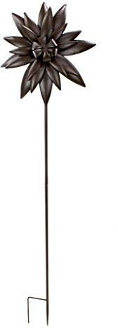 DARO DEKO Metall Garten-Stecker Blume 120cm rost-braun