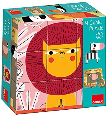 Goula - 9 Cubic Puzzles, stapelbar für Kinder ab 2 Jahren