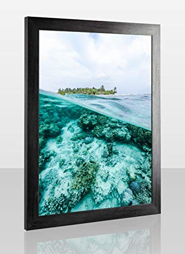 Bonito Slimline Profil Bilderrahmen Posterrahmen 60x85 cm Grau Gewischt 85x60 cm Puzzlerahmen Diamond Painting mit Antireflex Kunstglas