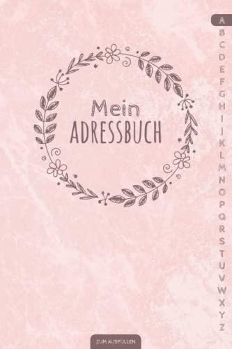 Mein Adressbuch: Handliches Kontaktbuch mit Telefonregister und Geburtstagskalender | Telefonbuch klein DIN A5 | Register A-Z alphabetisch | ... Geburtstag | Vintage Design Softcover