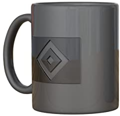 Hamburger SV HSV Tasse Becher Kaffeetasse ** Relief ** grau