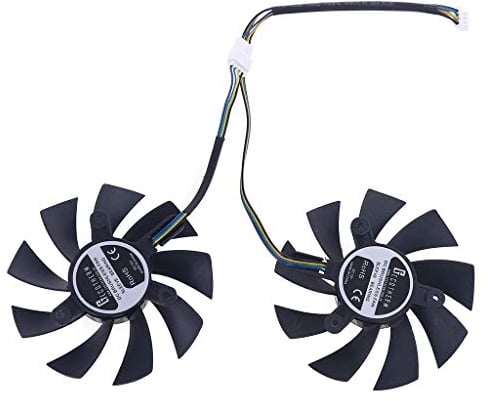 Ocobudbxw Radiador de computadora 1 par 4pin ventilador refrigerador para GeForce GTX 1660 RTX 2060 2070 tarjeta gráfica de video