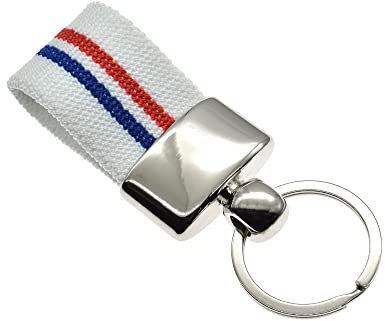 BDM Porte-clés Drapeau France, Porte-clés Football, Anneau en Tissu pour la Maison ou la Voiture, Homme et Femme