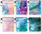 6 Stück Buchschutzhüllen mit Reißverschluss, Buchhülle für Buchliebhaber, waschbarer Stoff, Buchschutztasche für Taschenbücher, Buchliebhaber, Geschenke, Größe M, 27.9x21.4 cm (Treibsand mit Glitzer)