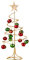 Lazyspace Albero di Natale in ferro, ornamento natalizio con campane in ferro battuto, mini albero decorativo da scrivania per casa ufficio decorazione da tavolo