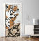 MyMaxxi - Tür bekleben mit Türtapete Türposter Türfolie Selbstklebend 90x200 Tiger Blume - Tür verschönern Türaufkleber Türklebefolie Gemälde Tier orange