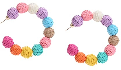 Boho Stil Ohrringe für Damen Vintage baumeln Ohrringe Bohemian Creolen Retro Böhmischer Hängeohrringe Große Tropfen Ohrringe Hängend knorpel Ohrringe Schmuck für Frauen und Mädchen