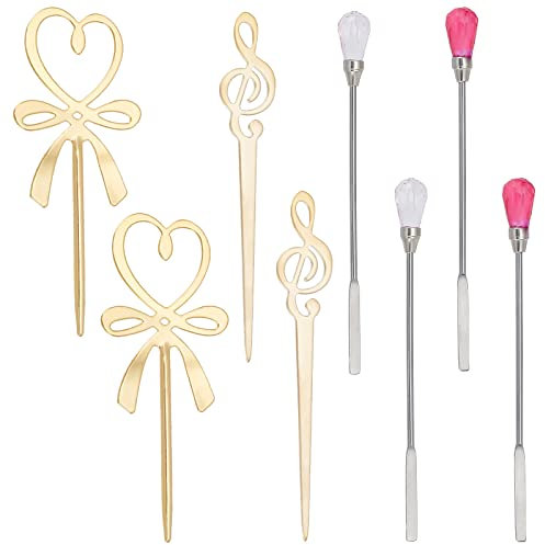 CRASPIRE 8pcs Wax Seal Kit Tool Accessories 3 Style Sealing Wax Stirring Rod to Make The Wax Seal Evenly Heated to Melt Faster for Sealing Wax Warmer and Wax Spoon