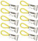 10 Pinces à Serviettes, Pinces de Salle de Bain, Pinces En Métal, Pinces En Fer, Torchons Suspendus Pinces à Linge Pinces à Linge Multifonctions avec Boucle de Suspension, pour Cuisine, Maison, JAUNE