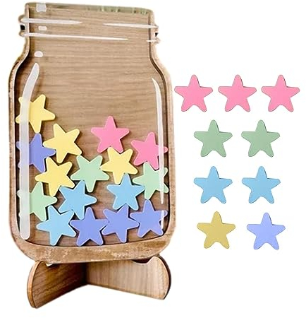 Odavom Krüge Und Token Belohnen, Reward Jar Stars, Stern-Belohnungsglas, Belohnungsglas Schule Magnetisch, Anreizglas, Motivierendes Belohnungsglas, Personalisiertes Belohnungsglas Für Den Unterricht