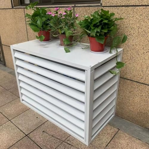 Cubiertas multifuncionales para bombas de piscina para unidades exteriores, cubierta de privacidad para aire acondicionado de balcón, soporte de aire acondicionado exterior, reducción de ruido ( Color