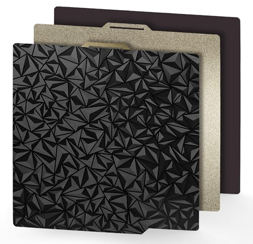 Tofelf 3D-Drucker-PEI-Blatt für BambuLab X1 /X1 Carbon-Heizbett, Federstahl-Bauplatte, 257,5 x 257,5 mm,Federstahl PEO+PEI Spring Steel Platte für Bambu Lab X1, X1C, P1P, P1S 3D Drucker