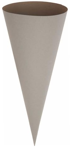 CREATIV DISCOUNT Schultüten-Rohling rund geklebt, 70 cm, Grau