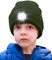 ATNKE Kids LED Beleuchtete Mütze mit Licht,Wiederaufladbare USB 4 LED Laufmütze Extrem Heller Lampe Winter Warme Stricken Mütze Großartig Geschenke für Jungen und Mädchen/Dark Army Green
