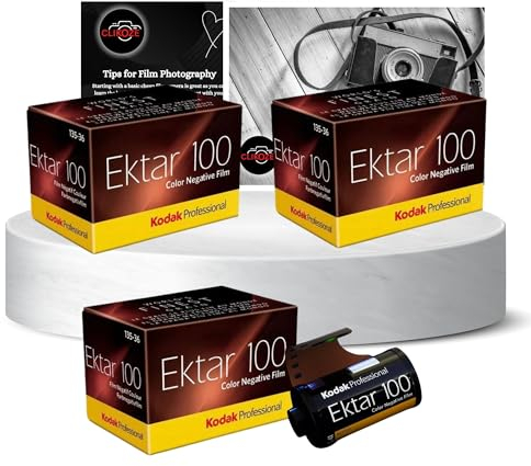 Kodak Ektar 100 35mm Film Bundle - 36 Exposures X3 With Clikoze Camera Photography Tips Card