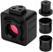 Cámara Fotocamera per Microscopio Cámara para Microscopio USB HD Cámara para Microscopio USB Cámara Industrial CMOS Cámara con Ocular Electrónico de 5 MP con Adaptador de Montaje e