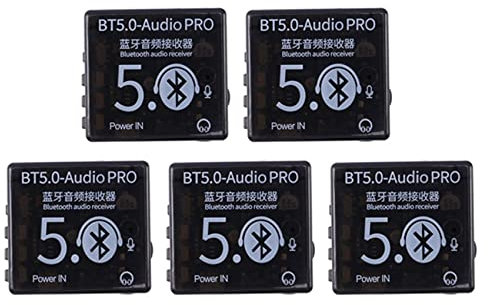 AMIUHOUN Bluetooth 5.0 Decoder Board Audio Receiver BT5.0 PRO MP3 Lossless Player Wireless Stereo Musikmodul mit Hülle 5 Stück