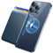 Miracase Magnetic Wallet, Compatible with MagSafe Wallet, 3-Card Holder, for iPhone 16/15/14/13/12/11 Series, 3-Card Holder, Vegan Leather, Blue