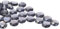 sourcing map Glass Beads,36pcs Flat Glass Gemstone Gray 0.44lbs (0.67-0.87) Glass Marbles Pebbles for Vase Fillers Aquarium Decor DIY Craft