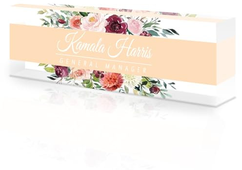Personalisiertes Büro-Namensschild, Acryl-Namensschild, personalisierte Namensschilder, Bürogeschenke, Bürodekoration