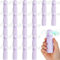 Rossesay 24 Pcs Mini Portable Electric Fan Bulk Powerful Personal Handheld Fan for Wedding Favors Summer Music Festival Travel Camping, Battery Not Include(Purple)