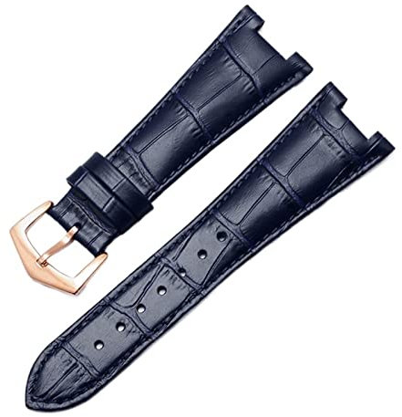 YIHANSS Uhrenarmband aus echtem Leder für Patek Philippe 5711 5712G Nautilus-Uhren, Herren- und Damenuhrenarmband mit spezieller Kerbe, 25 mm x 12 mm