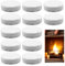 TETEWEVER 12 unidades de lana de cerámica para bioetanol, 8,6 × 2,5 cm, lana de cerámica, redonda, resistente al calor, esponja de cerámica para chimenea de bioetanol