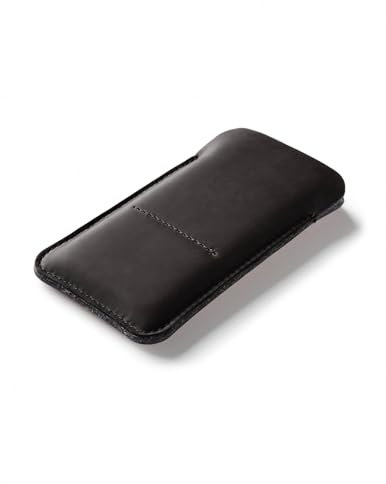 Crazy Horse Craft, Handyhülle für iPhone 16 Pro Max / 16 Plus, Carbon Black, Handytasche, mit Kartenfach, Leder Hülle, Handy Tasche Handysocken Etui Card Phone Case Leather Sleeve Cover, Enlarged