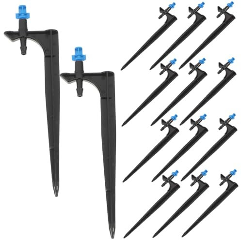 Sosoport 20pezzi Emettitori di Irrigazione a Goccia in PE Testine di Irrigazione a Goccia con Picchetti per Giardini, Prati e Terrazzi Impianto di Irrigazione