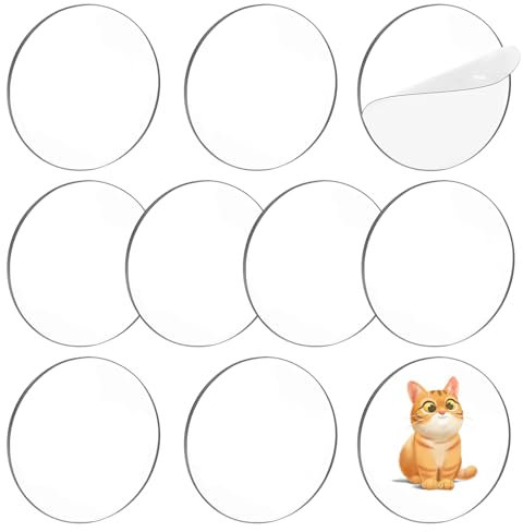 10 Stück Transparente Acrylglas Platte 15cm Rund Acrylplatte Scheiben 1mm Dick Runde Perforierte Platte für Schlüsselanhänger Rohlinge Heimdekoration Kuchen DIY Herstellung
