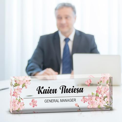 Personalisiertes Namensschild Für Schreibtisch-Büro Zubehör, Acryl-Namensschild,Beförderungsgeschenke Geschenke Zum Schulabschluss Für Kollegen, Mitarbeiter, Chefs Und Lehrer (Bilder 10)