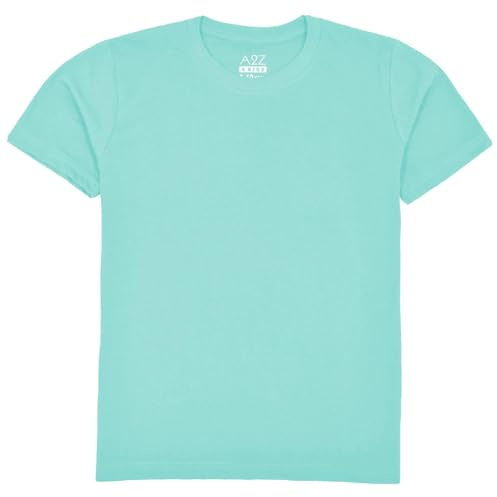 A2Z 4 Kids Boys T Shirts Plain Black T Shirt Soft - Boys PL T Shirt Aqua 5-6