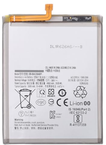 OnlyTech - Premium-Ersatz-Akku für Samsung Galaxy A33 5G SM-A336B und Galaxy A53 5G SM-536-5000 mAh – gleiche Qualität wie EB-BA336ABY