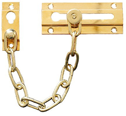 RZDEAL Anti-Theft Bolt Chain Brass Plated Heavy Duty Door Guard Gate Latches Safety Door Lock